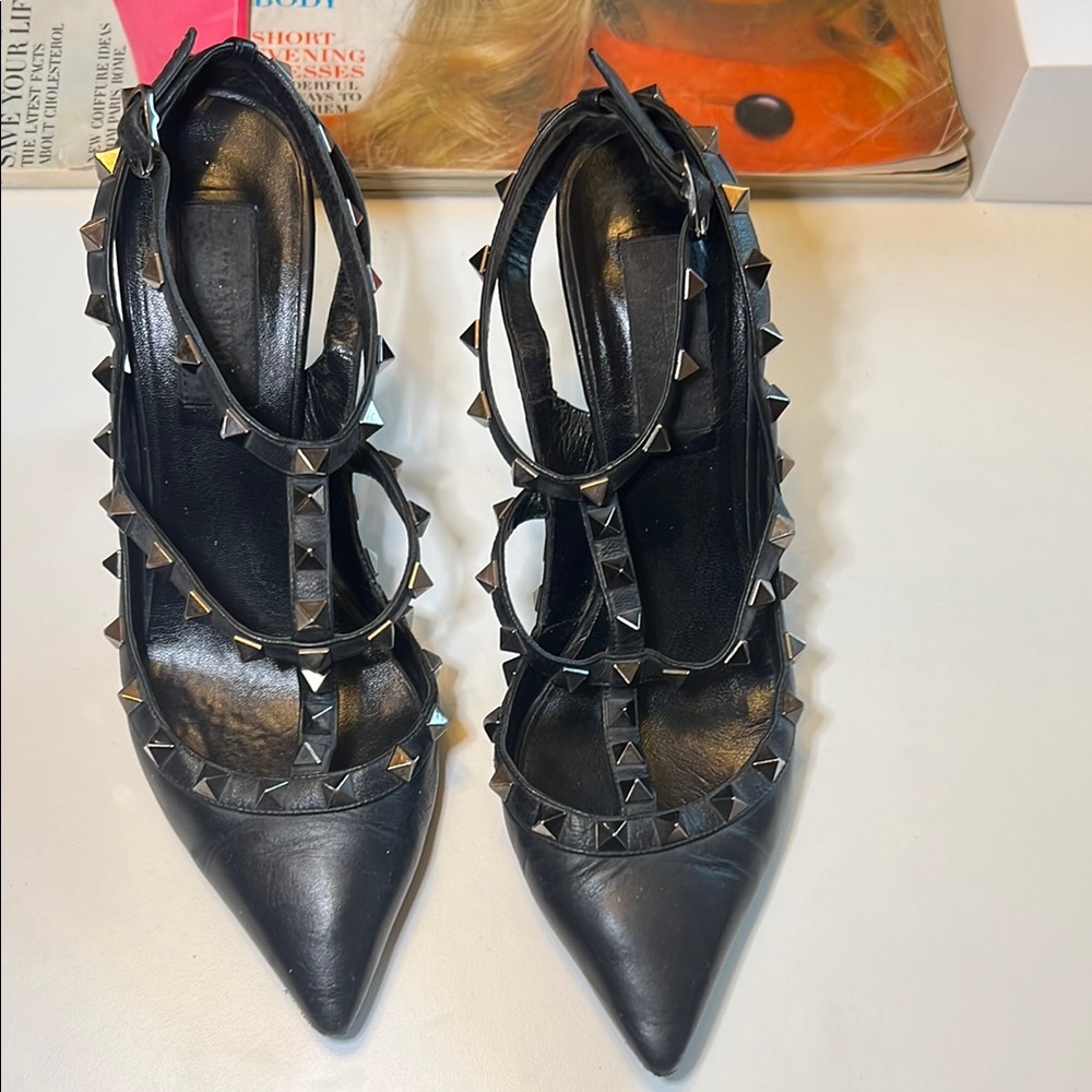 Valentino Garavani Black Studded Heels